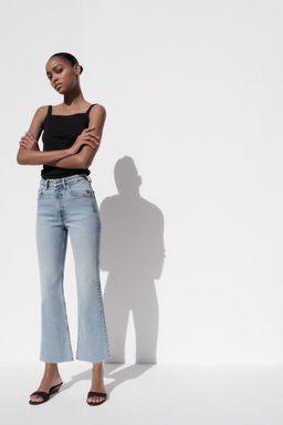 TRF CROPPED FLARE HIGH-WAIST JEANS - Zara фото 32