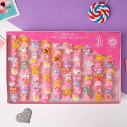 Цена за 100 шт. Кольцо «Выбражулька» игрушки, форма МИКС, МИКС, безразмерное