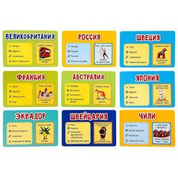 Карточная игра «Флагомания», 54 карточки