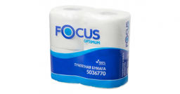 Туалетная бумага ФОКУС OPTIMUM двухслойная (4 шт/уп) 22м 5036770