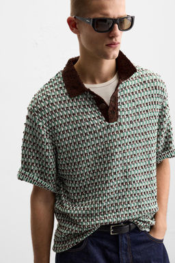 JACQUARD KNIT POLO SHIRT - Zara фото 6