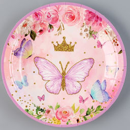 Тарелки бумажные Бабочки, в наборе 6 шт.