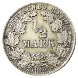 1/2 марки 1915 года D Германия