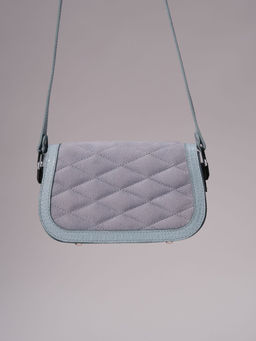 Сумка замшевая на плечо Deboro 30791 голубая вода