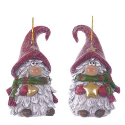 Фигурка декоративная подвесная "Гном", L5,5 W5 H10 см, 2в.