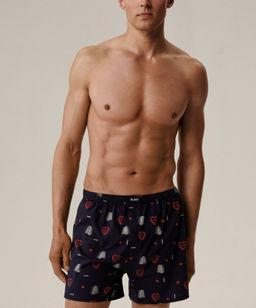 ATLANTIC 2GMB-012 Трусы боксеры 3D Love - набор 2 шт. темно-синий + красный фото 2