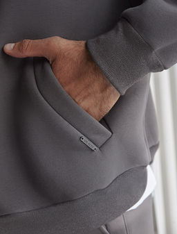 VILATTE/ Худи на молнии из премиального футера трехнитки с начесом