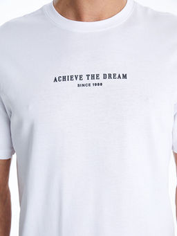 Bisiklet Yaka Bask?l? Erkek Ti??rt