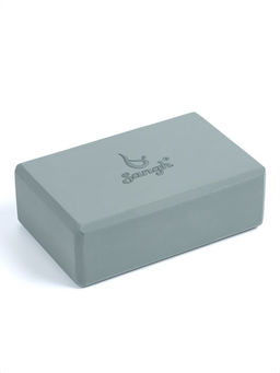 Блок для йоги 23×15×7.5 см, вес 120 г, серый