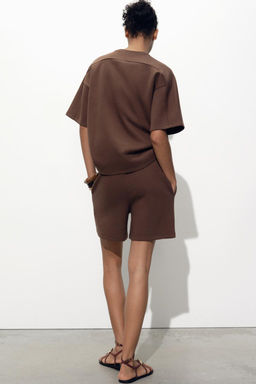 SHORT SLEEVE INTERLOCK SWEATSHIRT - Zara фото 11