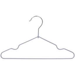 Плечики металлические нескользящие с полимерным покрытием 10шт "ТАРТИТАН", цвет серый, 30см (Селфи)