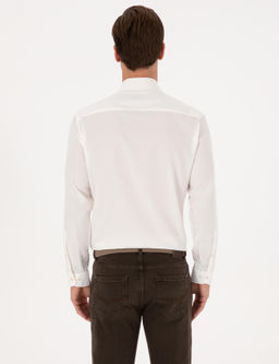 Beyaz Slim Fit Uzun Kollu G_mlek - Cacharel фото 5