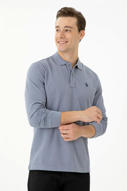 U. S. Polo Assn / Мужской серый базовый свитшот - U.s. polo assn фото 3