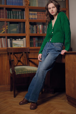 Укороченный кардиган с перламутровыми пуговицами - Incity фото 4