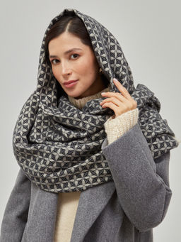 В составе шерсть и кашемир! теплый двусторонний палантин - Tantino фото 5