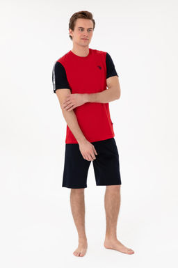 Erkek K_rm_z_ Pijama Tak_m_ Sepette S_rpriz _ndirim