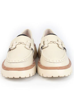 03-HY6-1D BEIGE Лоферы женские (натуральная кожа) - Фабричный китай фото 8