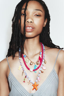 PACK 3 COLLARES CHARMS MARINOS / Multicolor