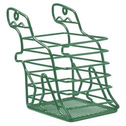 Подставка для канцелярских принадлежностей, арт.53963/ 50 ЗЕЛЕНЫЙ ДИНОЗАВР (7х12х9 см, окрашенный чё