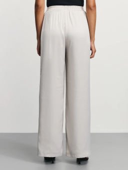 Широкие атласные брюки / Zarina  фото 4