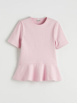 Bisiklet Yaka K?z ?ocuk Volanl? Ti??rt