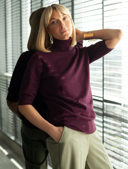 VILATTE / Джемпер с из хлопка с нейлоном