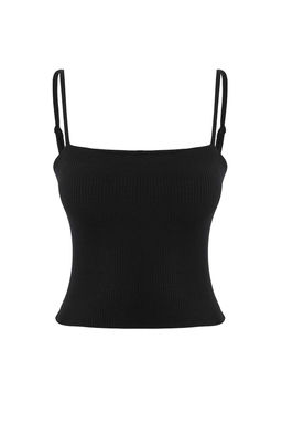 TRENDYOLMILLA Ekru Gogus Pedli Ask?l? Fitted/Vucuda Oturan Orme Atlet TWOSS25AL00058  фото 5