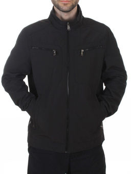 D-3019 BLACK Ветровка мужская (60% хлопок, 40% нейлон)