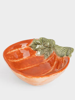 Пиала, 15х14х5 см, 540 мл, керамика D, оранжево-зеленая, Тыква с листом, Bright pumpkin - Anna lafarg фото 4