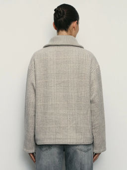 Полупальто с вязаным воротником / Zarina  фото 5