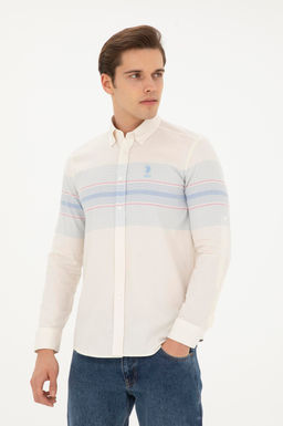Мужская темно-синяя рубашка с длинным рукавом - U.s. polo assn фото 10