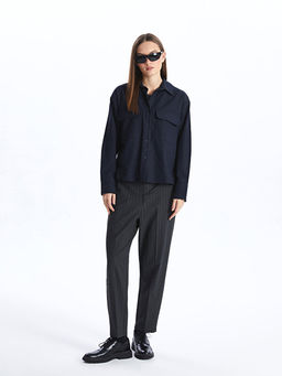 Beli Lastikli Rahat Kal?p ?izgili Kad?n Pantolon