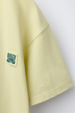 PLAIN T-SHIRT WITH PATCH APPLIQU_ - Zara фото 3