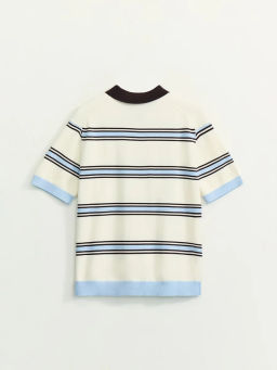 Джемпер поло в полоску / Zarina  фото 8