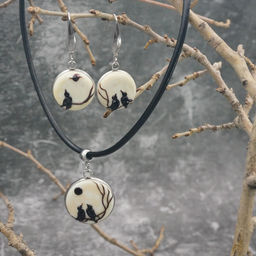 Серьги из муранского стекла BIRDS LS2019