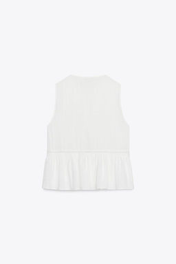 TOP WITH TIES AND TUCKS - Zara фото 6