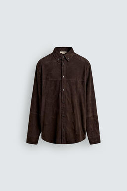 CAMISA PIEL ANTE LIMITED EDITION / Chocolate - Zara фото 8