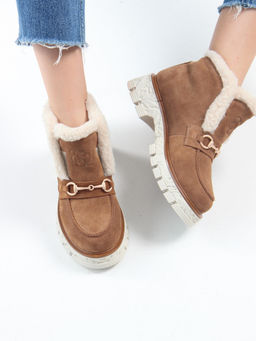 Ботинки 307. PODYUM141 be.светло коричневый замша/Шерсть