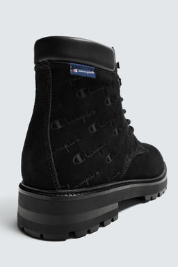 LEATHER LACE-UP BOOTS CHAMPION ® X ZARA  фото 6