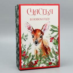 Коробка подарочная новогодняя складная «Счастья в новом году», 30×20×9 см