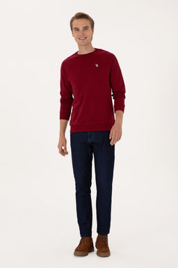 Erkek Bordo Basic Sweatshirt Sepette S_rpriz _ndirim - U.s. polo assn фото 4