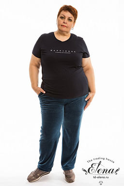 Брюки велюровые М322199ВШв Индиго