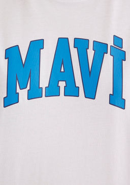 Mavi Logo Bask?l? Beyaz Tisort  фото 6