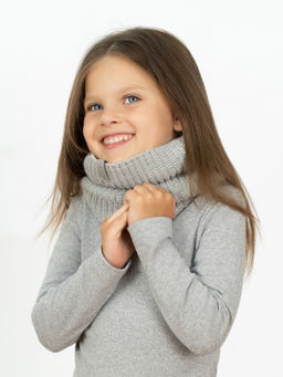 Комплект вязаный светло-серый меланж Ш-118 (56-58)