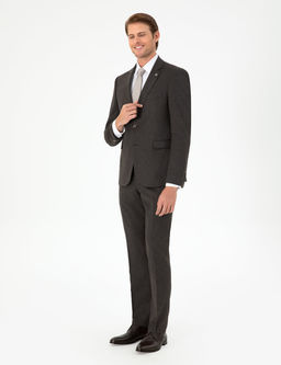 Kahverengi Slim Fit Tak_m Elbise