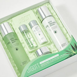 Jigott Набор для лица с экстрактом алоэ / Aloe Aqua Balance Skin Care 3 Set, 150 мл*2, 50 мл, 30 мл*2