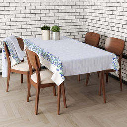 Колокольчики Скатерть 240х145см, длина стола до 200см, на 10-12 персон, хлопок Премиум 186г/м2, Домашняя мода (Россия)