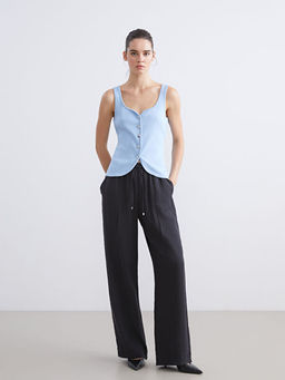 U Yaka Kad?n Triko Yelek