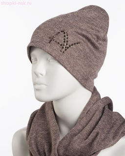 053к СП Комплект женский флис (колпак+снуд) (56-58)