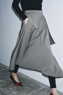 ASYMMETRIC WOOL SKIRT W COLLECTION - Zara фото 2
